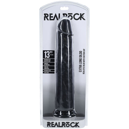 REALROCK 33cm Extra Long Dildo - 33 cm (13'') Extra Long Dong – Black