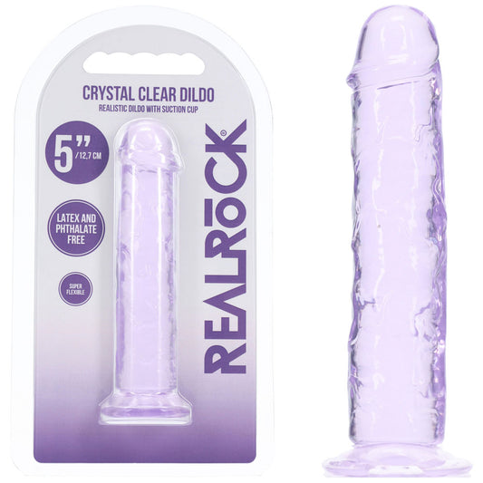 REALROCK Realistic 5'' Dildo - 12.7 cm Dildo – Purple