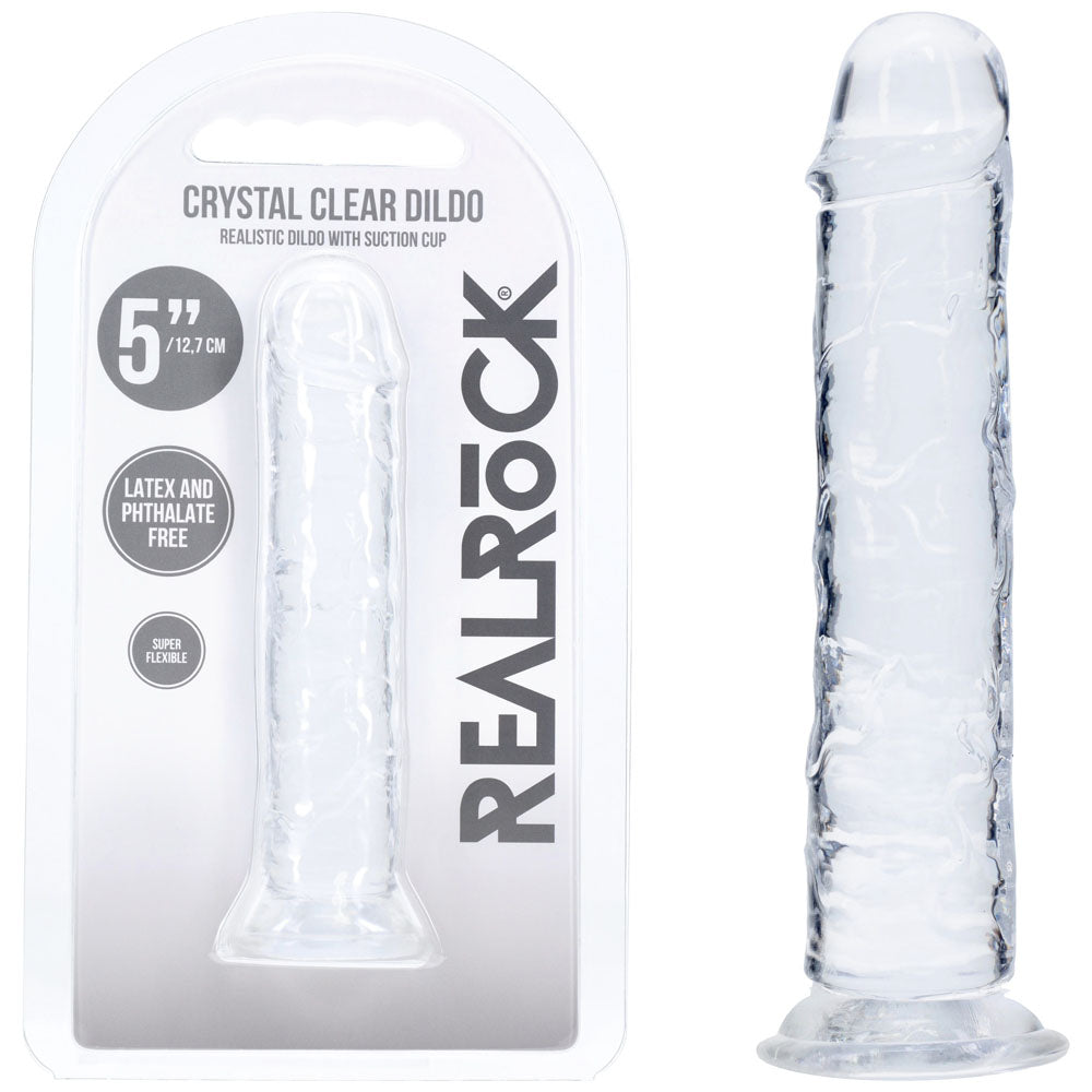 REALROCK Realistic 5'' Dildo - 12.7 cm Dildo – Clear