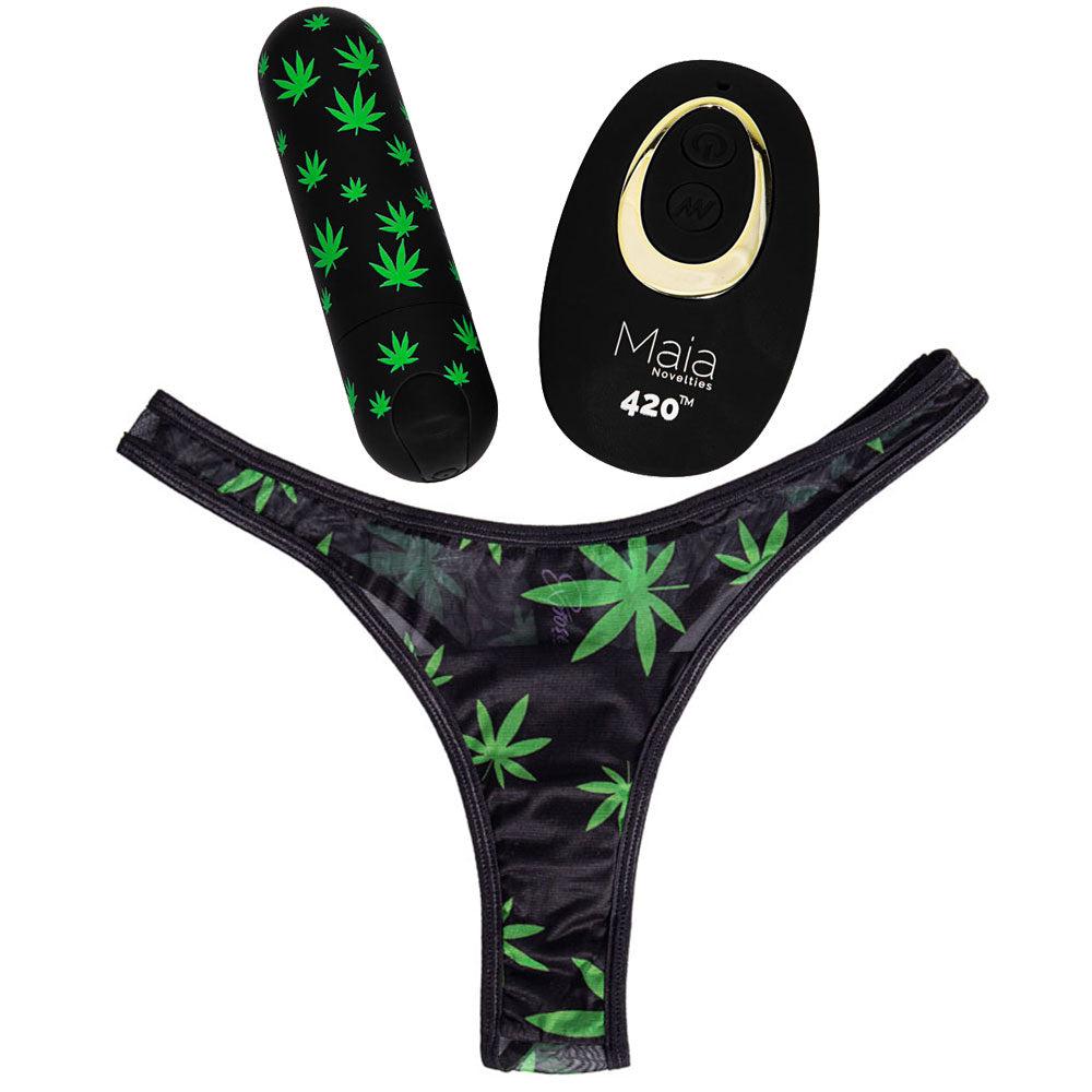 Maia DATE NIGHT 420 PANTY VIBE - L/XL - L/XL 420 Panty with USB Rechargeable Bullet & Remote