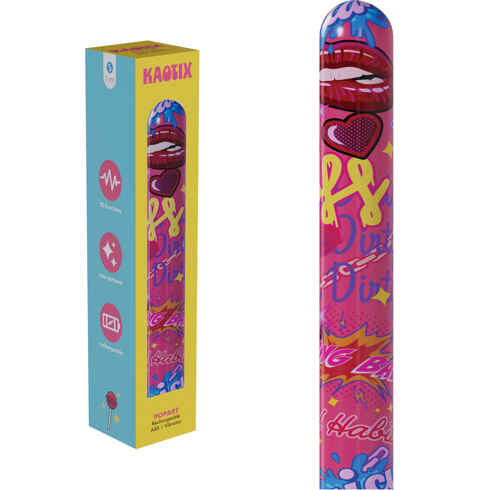 S-LINE Kaotix Pop Art - 17.8 cm USB Rechargeable Vibrator