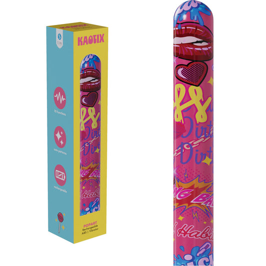 S-LINE Kaotix Pop Art - 17.8 cm USB Rechargeable Vibrator