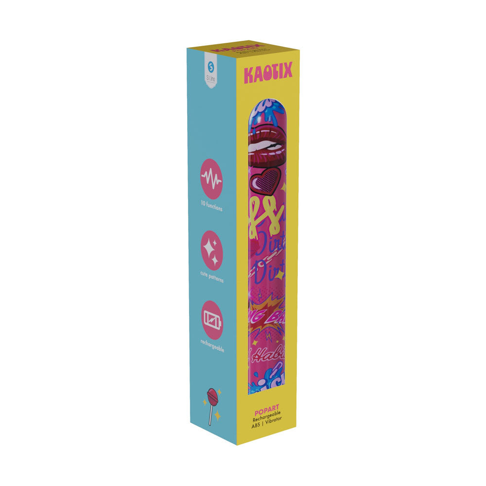 S-LINE Kaotix Pop Art - 17.8 cm USB Rechargeable Vibrator