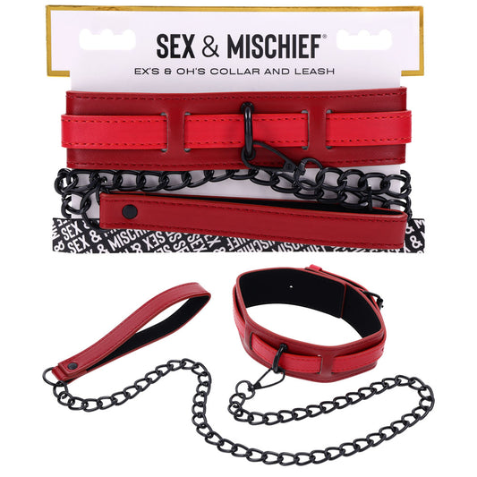 S&M Exs & Ohs Collar and Leash - Neck Restraint
