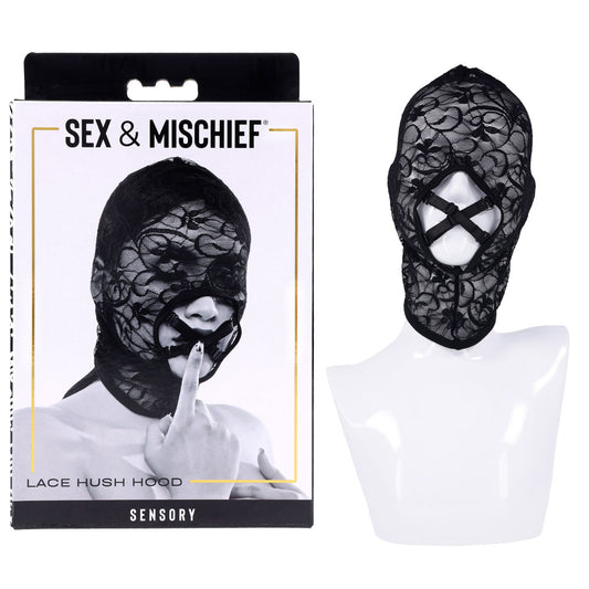 Sex & Mischief Lace Hush Hood - Hood