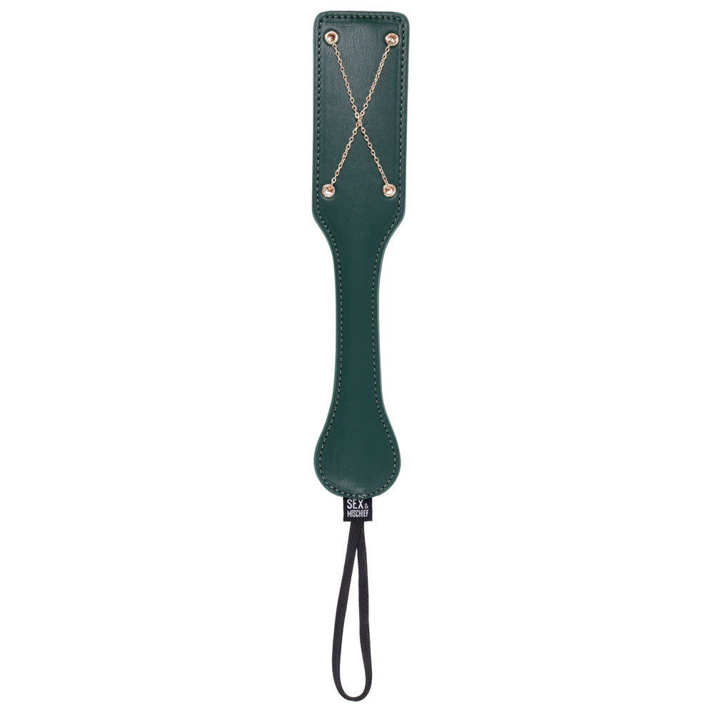 Sex & Mischief Indica Chain Impressions Paddle - /Gold Spanking Paddle