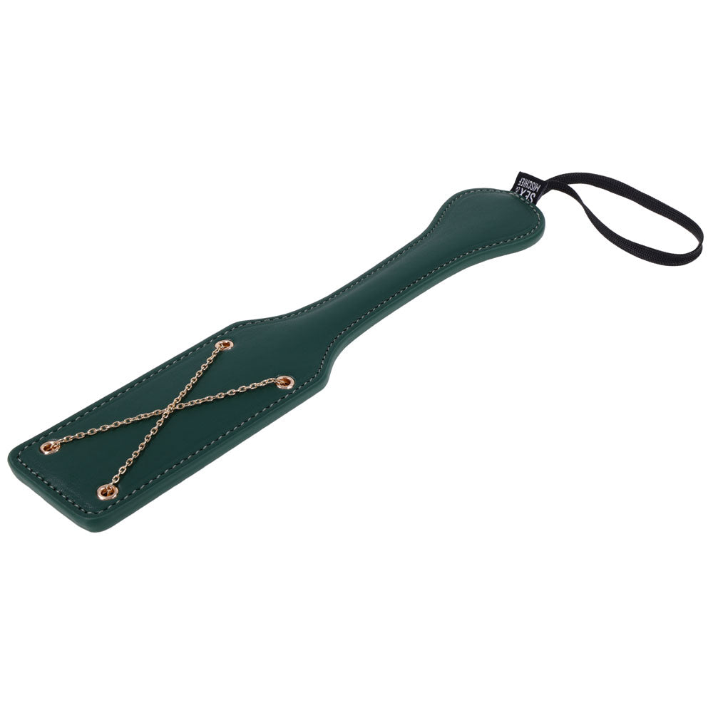 Sex & Mischief Indica Chain Impressions Paddle - /Gold Spanking Paddle