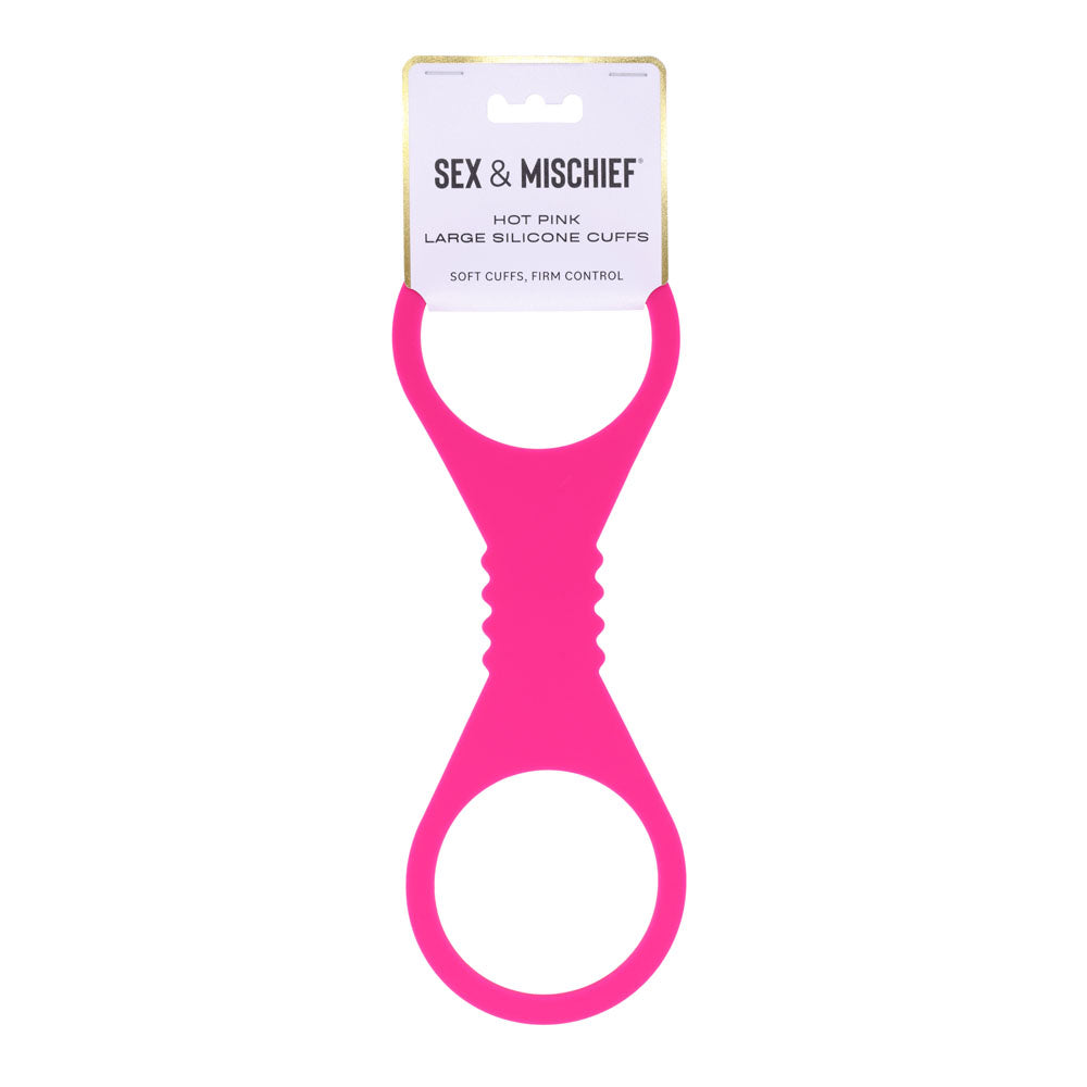 Sex & Mischief Large Hot Silicone Cuffs - Hot Large Restraints