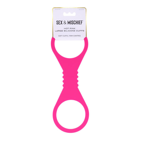 Sex & Mischief Large Hot Silicone Cuffs - Hot Large Restraints