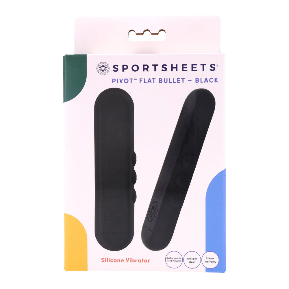 Pivot Flat Bullet - 10.2 cm USB Rechargeable Bullet – Black