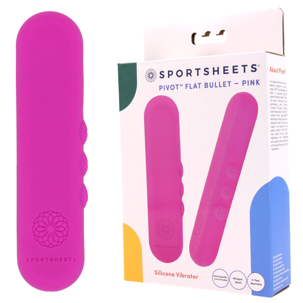 Pivot Flat Bullet - 10.2 cm USB Rechargeable Bullet – Pink