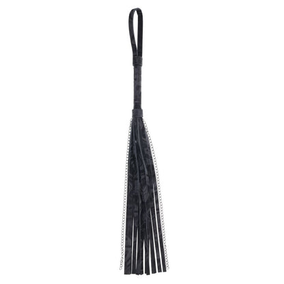 SPORTSHEETS Velvet Noir Chain Flogger - 43 cm Flogger Whip