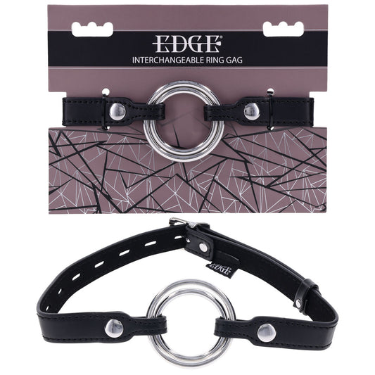 EDGE Interchangeable Ring Gag - Mouth Gag Restraint with 2 Interchangeable Pieces