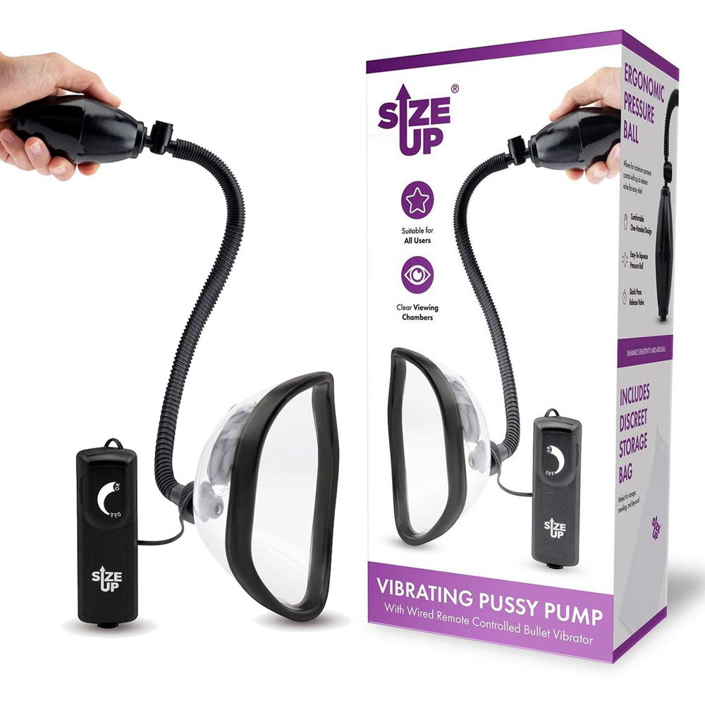 Size Up Vibrating Pussy Pump - Vibrating Vagina Pump