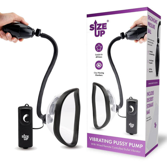 Size Up Vibrating Pussy Pump - Vibrating Vagina Pump