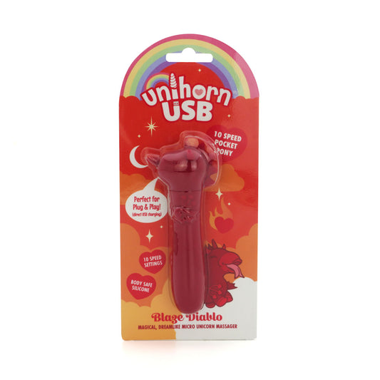 Unihorn - USB Bullet - Blaze Diablo - USB Rechargeable Vibrating Bullet