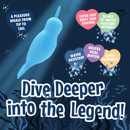 Unihorn of the Sea - Neigh Mo - The Narwhal - USB Rechargeable Dual Motor Stimulator