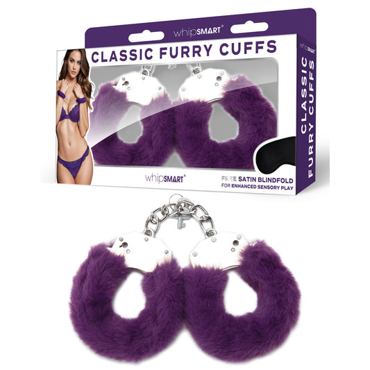 WhipSmart Classic Furry Cuffs – Purple