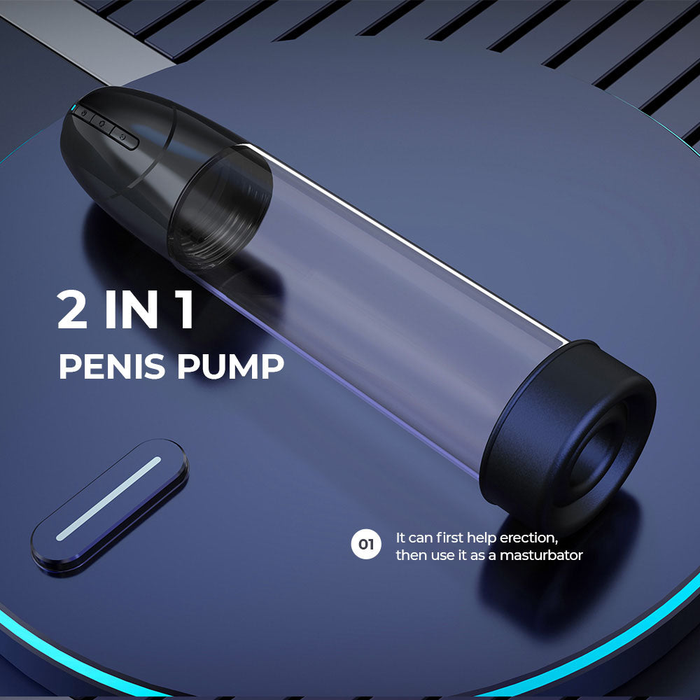 LuvPump Smart Penis Pump - USB Rechargeable 2-in-1 Automatic Penis Pump