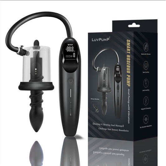 LuvPump RosCup Pro Smart Rosebud Pump - USB Rechargeable Anal Pump with Vibrating Probe