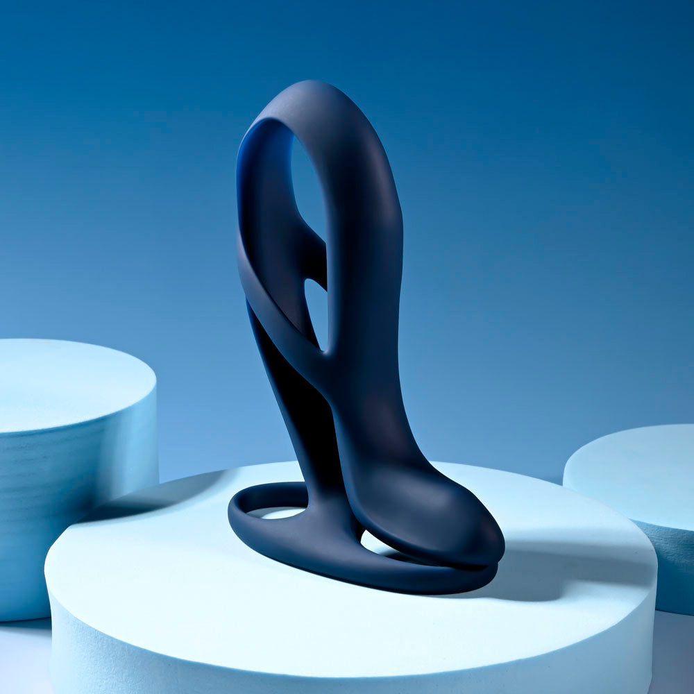 Zero Tolerance BIG TIME - Navy USB Rechargeable Vibrating Penis Sleeve with Wireless Remote