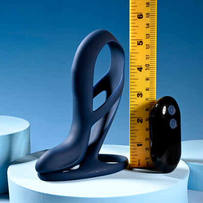 Zero Tolerance BIG TIME - Navy USB Rechargeable Vibrating Penis Sleeve with Wireless Remote