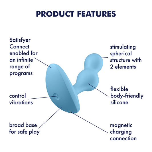 Satisfyer Deep Diver App-Controlled Anal Vibrator – Blue