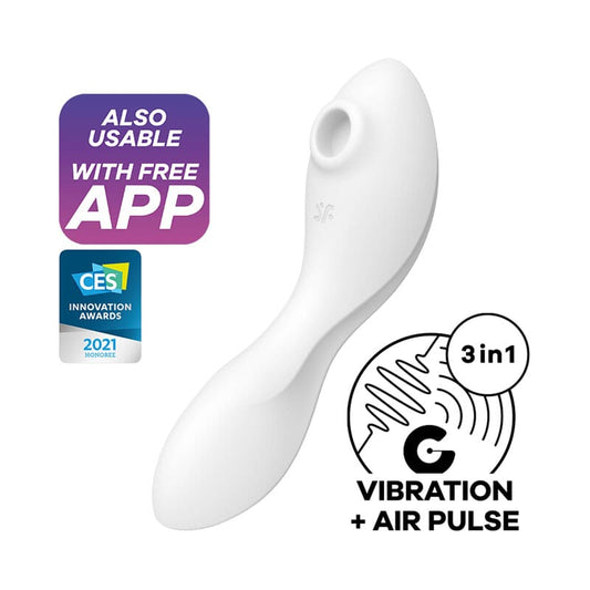 Satisfyer Curvy Trinity 5+ App-Controlled Vibrator – White