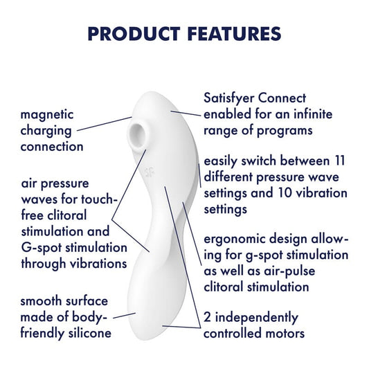 Satisfyer Curvy Trinity 5+ App-Controlled Vibrator – White