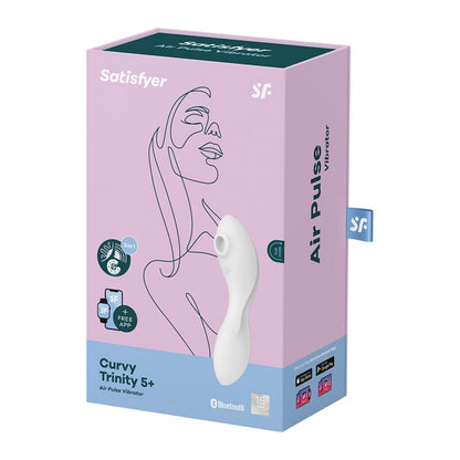 Satisfyer Curvy Trinity 5+ App-Controlled Vibrator – White