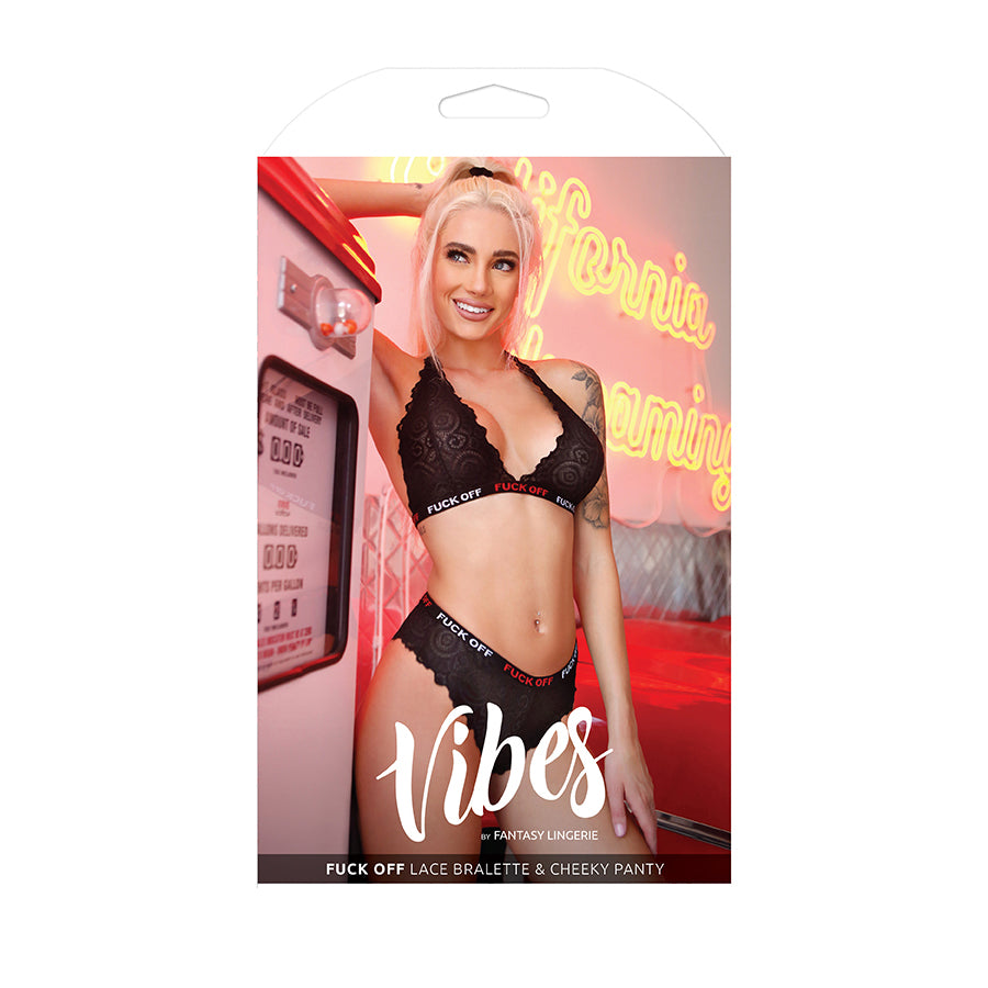 Vibes Fuck Off Lace Bralette & Cheeky Panty