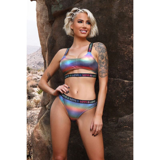 VIBES LOVE IS LOVE Crop Top & Panty