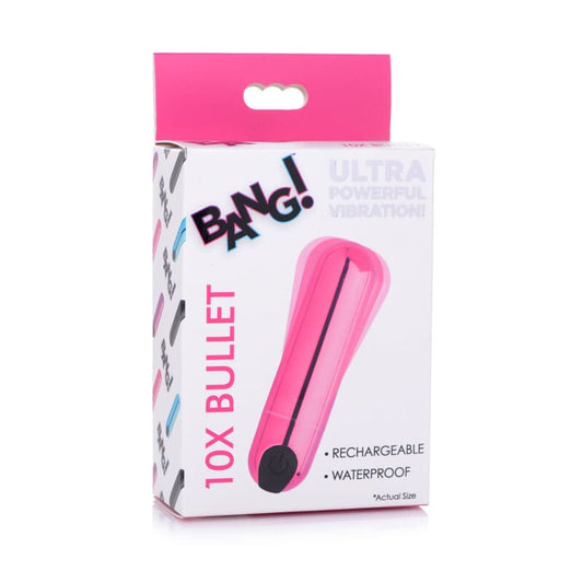 Bang! 10X Vibrating Metallic Bullet – Pink