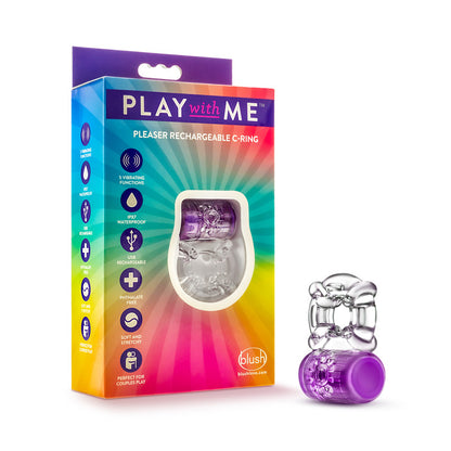 Play With Me Pleaser Rechargeable C-Ring – Purple