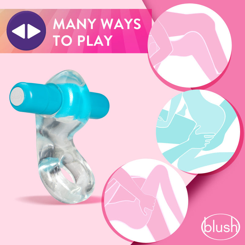 Play With Me Delight Vibrating C-Ring – Blue
