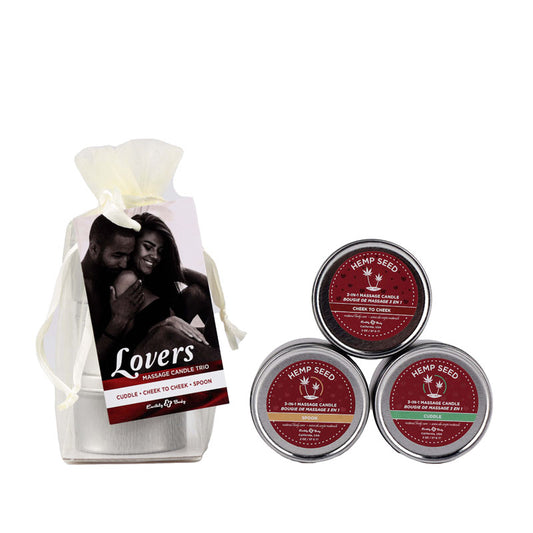 EB Hemp Seed Lovers Massage Candle Trio