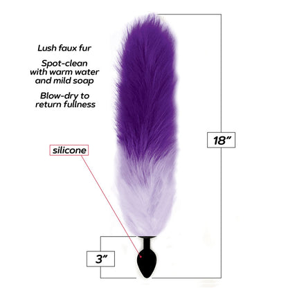 Foxy Fox Tail Silicone Butt Plug – Purple