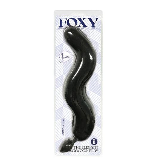 Foxy Fox Tail Silicone Butt Plug – Black