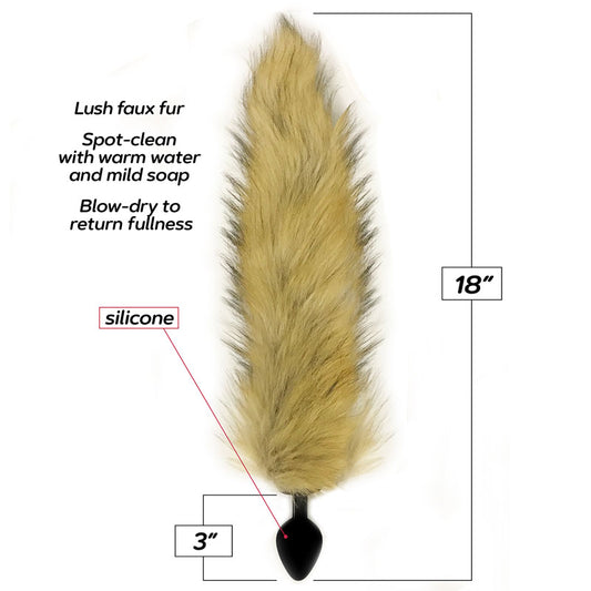 Foxy Fox Tail Silicone Butt Plug – Brown