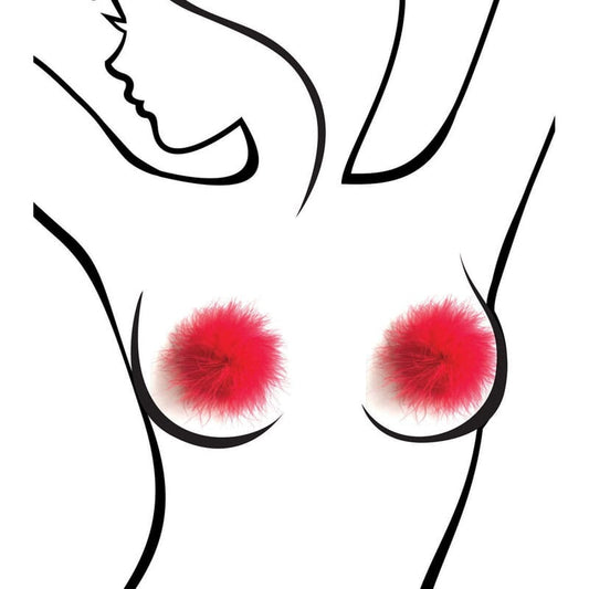 Sexy AF - Nipple Couture Marabou – Red