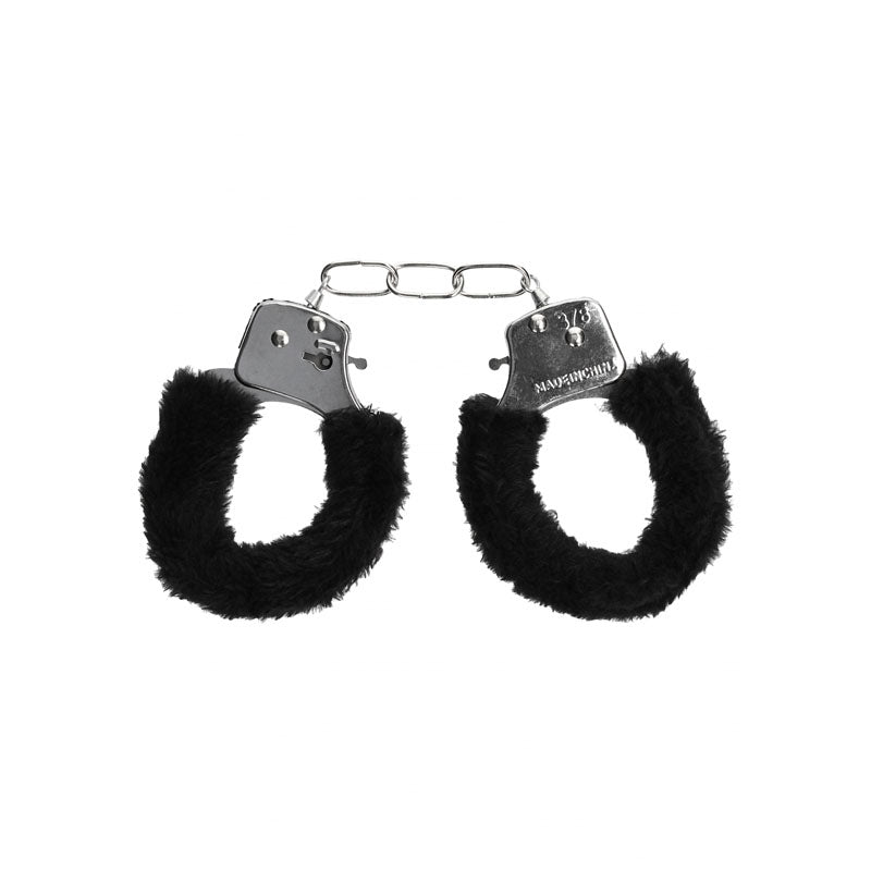 OUCH! & White Beginner's Furry Hand Cuffs
