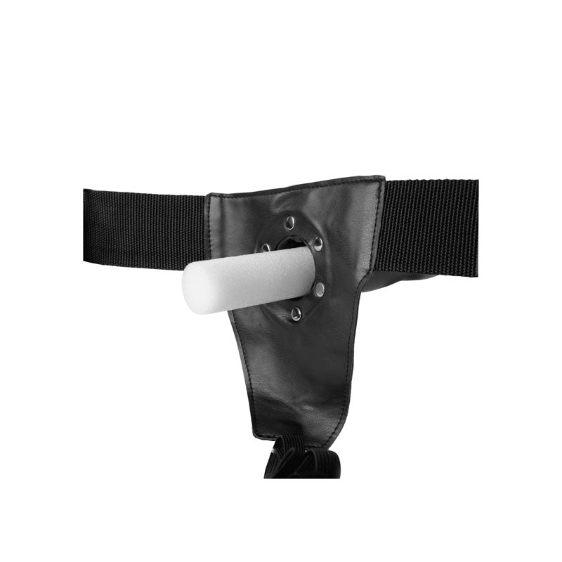 OUCH! Curved Hollow Strap-on - 8in/20cm – Grey