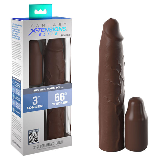 Fantasy X-Tensions Elite 3'' Silicone Extension – Brown