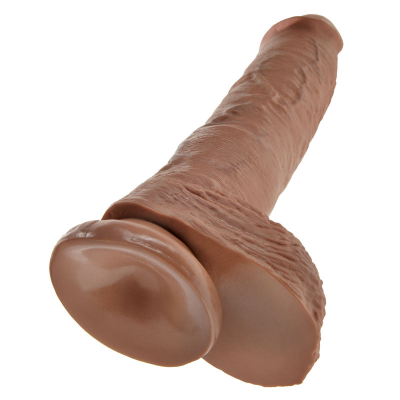 King Cock 10'' Cock With Balls – Tan