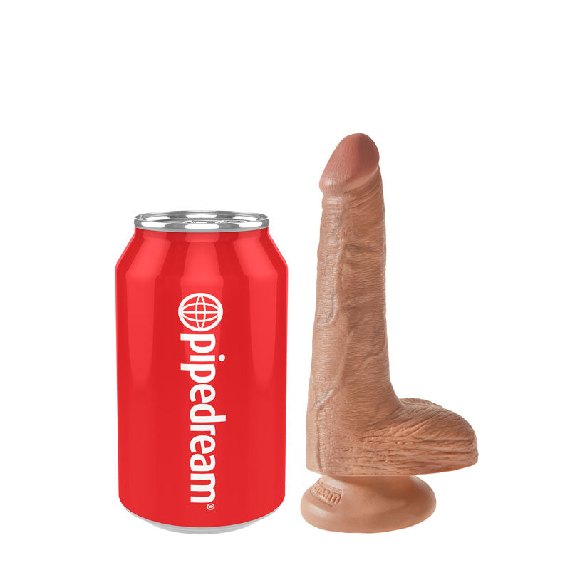King Cock 6'' Cock with Balls – Tan