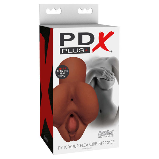 PDX PLUS Pick Your Pleasure Stroker – Brown