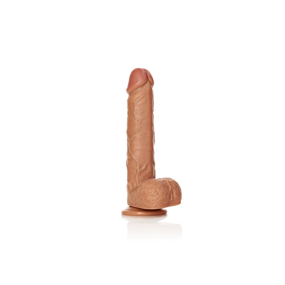 REALROCK Straight Realistic Dildo with Balls - 23 cm – Tan