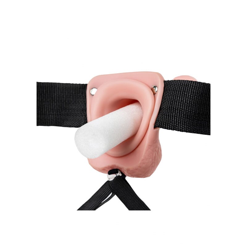 REALROCK Hollow Strapon with Balls - 23 cm – Flesh