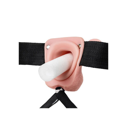 REALROCK Hollow Strapon with Balls - 23 cm – Flesh
