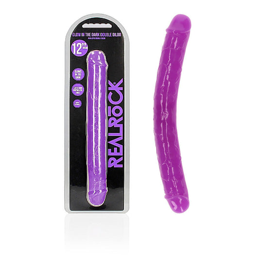 REALROCK 30 cm Double Dong Glow – Purple